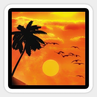 Tropical Island Flight Sticker